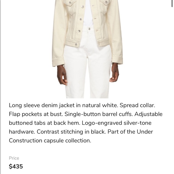 Helmut Lang White Denim Femme Trucker Jacket - Picture 4 of 7